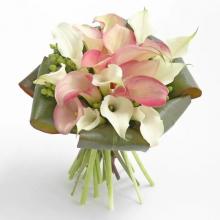 Pink and White Calla Lilies Bouquet